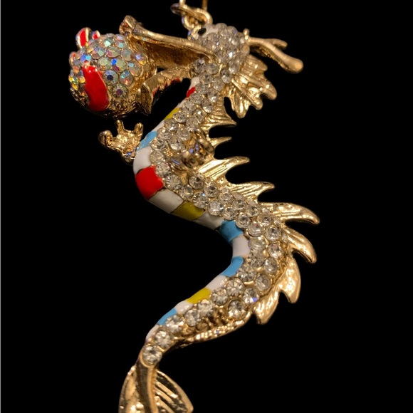 Austrian crystal dragon keychain - Picture 3 of 6